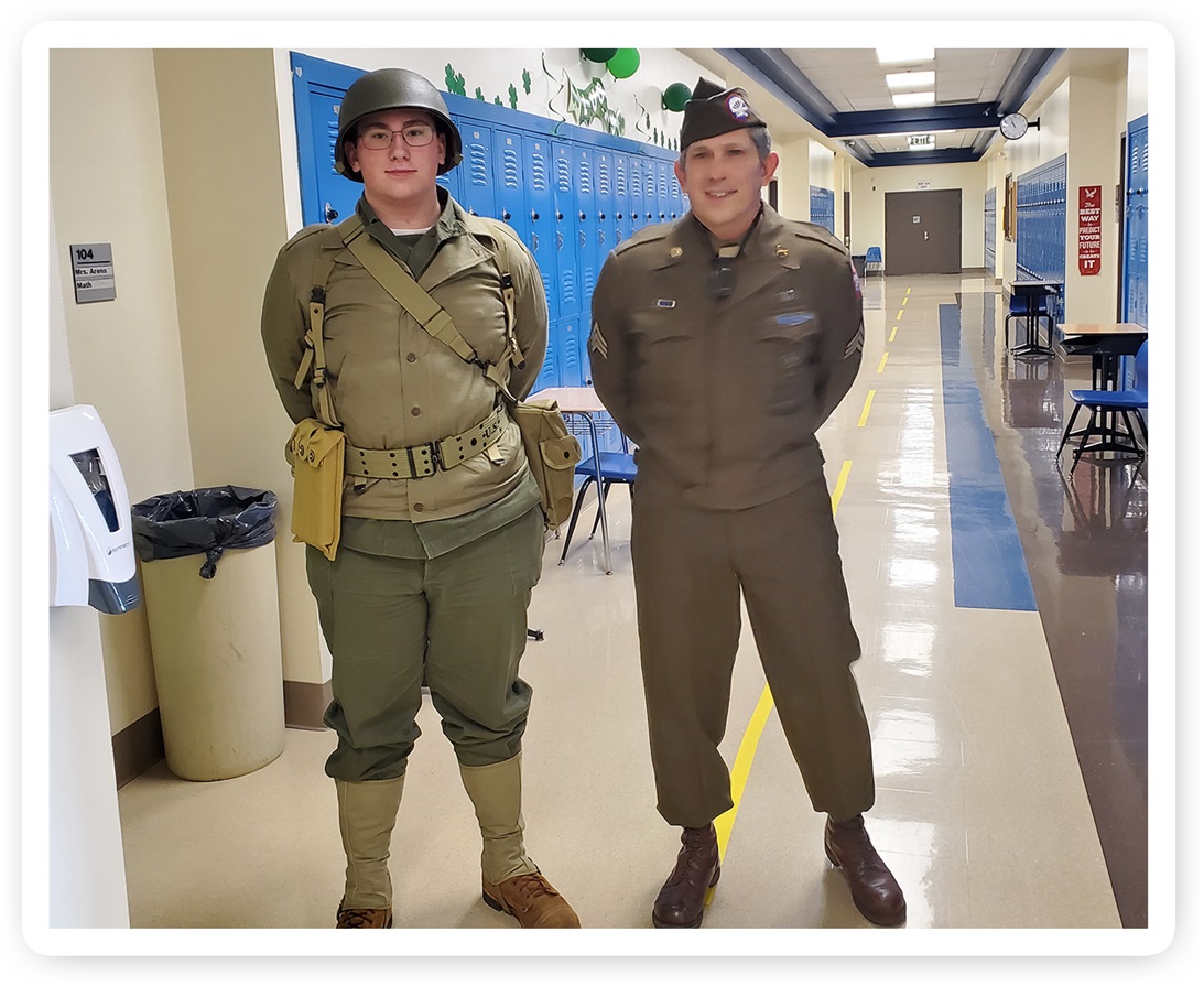 teachers in WW2 uniforms