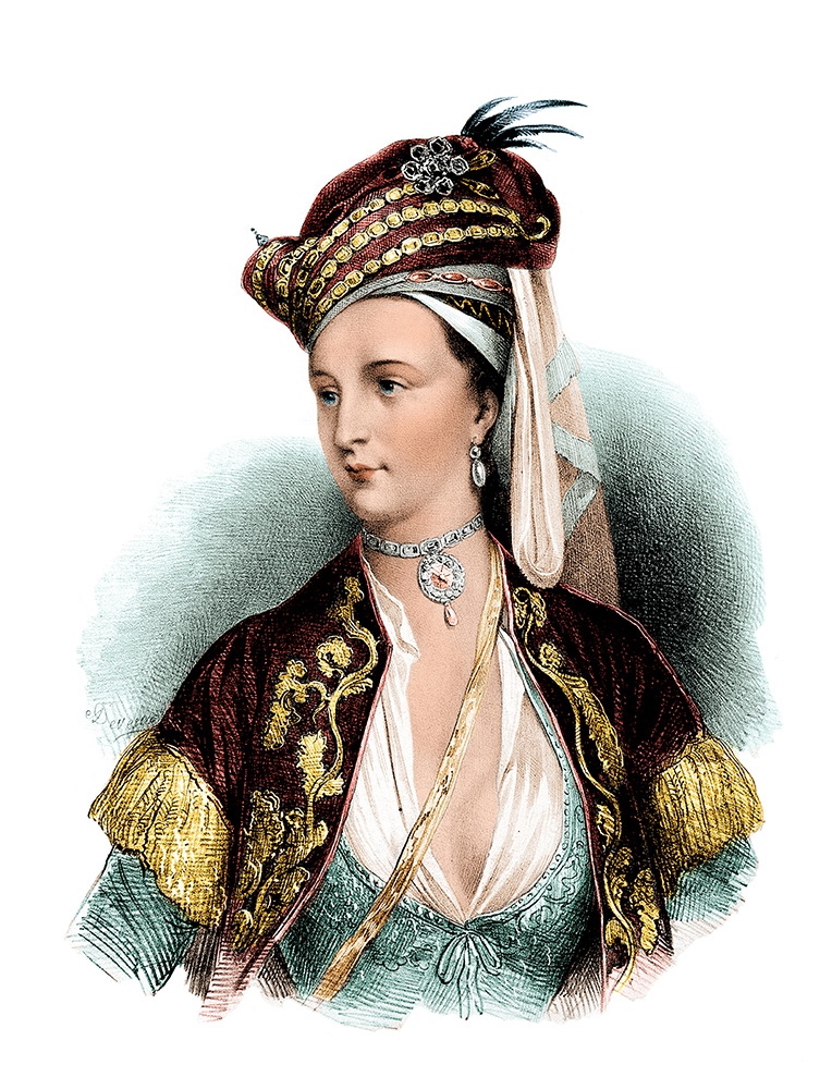 Lady Mary Wortley Montagu in Turkish dress, 1700