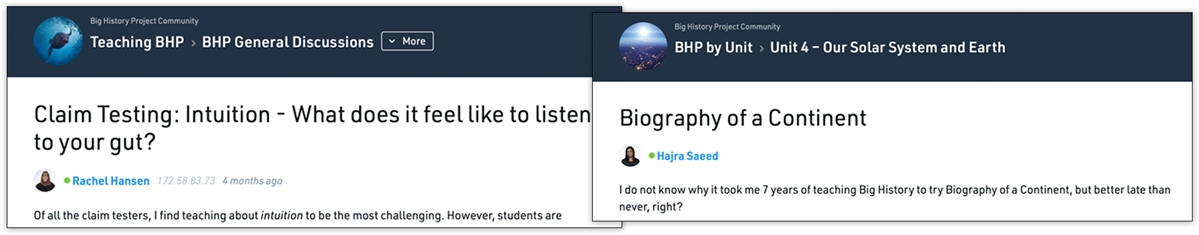 BHP General discussion and unit 4 discussion board images