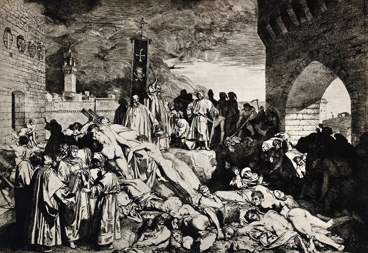 A nineteenth century depiction of the fourteenth-century plague