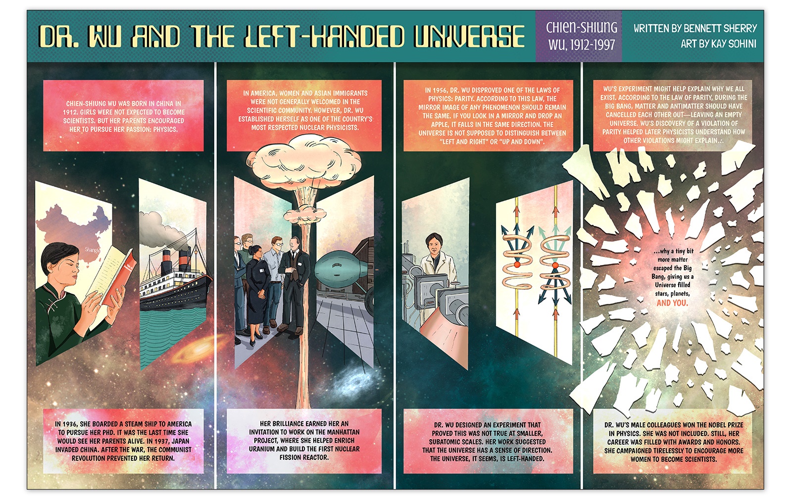 Dr. Wu and the Left-Handed Universe: Chien-Shiung Wu graphic biography preview