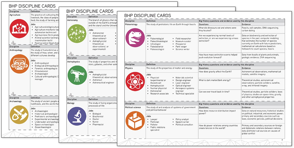 Samples of new BHP discipline cards.