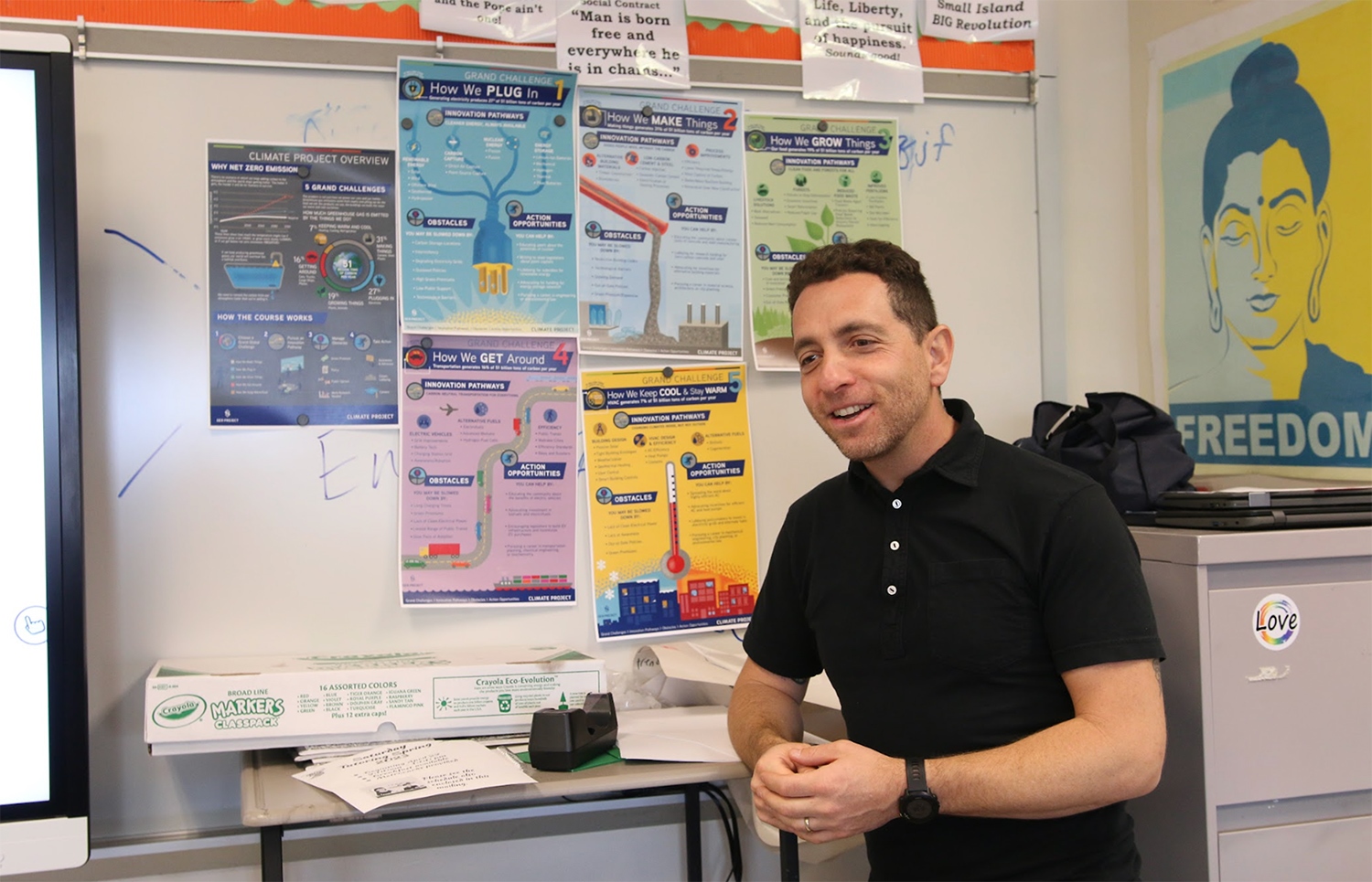 Adam Esrig teaching Climate Project